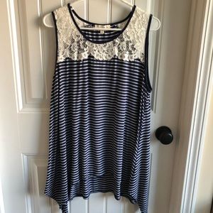 UMGEE USA SWING TANK BLUE AND IVORY XL